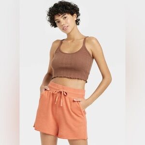 Colsie Brown Lettuce Edge Cami